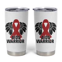 Aids Warrior Tumbler Cup Red Ribbon HIV Awareness Gift - Wonder Print Shop