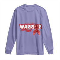 HIV Awareness Warrior Long Sleeve Shirt Red Ribbon Support Gift - Wonder Print Shop