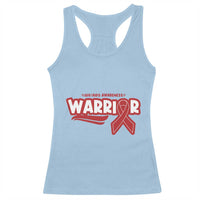 HIV Awareness Warrior Racerback Tank Top Red Ribbon Support Gift - Wonder Print Shop
