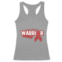 HIV Awareness Warrior Racerback Tank Top Red Ribbon Support Gift - Wonder Print Shop