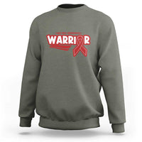 HIV Awareness Warrior Sweatshirt Red Ribbon Support Gift - Wonder Print Shop