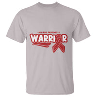 HIV Awareness Warrior T Shirt Red Ribbon Support Gift - Wonder Print Shop