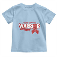 HIV Awareness Warrior Toddler T Shirt Red Ribbon Support Gift - Wonder Print Shop