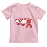 HIV Awareness Warrior Toddler T Shirt Red Ribbon Support Gift - Wonder Print Shop