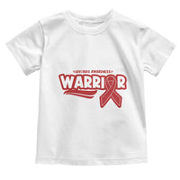 HIV Awareness Warrior Toddler T Shirt Red Ribbon Support Gift - Wonder Print Shop