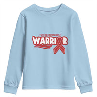 HIV Awareness Warrior Youth Sweatshirt Red Ribbon Support Gift - Wonder Print Shop