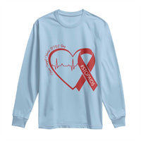 Never Forget World AIDS Day Long Sleeve Shirt Red Ribbon HIV Awareness Gift - Wonder Print Shop