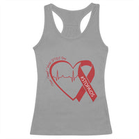 Never Forget World AIDS Day Racerback Tank Top Red Ribbon HIV Awareness Gift - Wonder Print Shop
