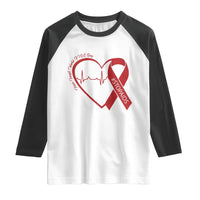 Never Forget World AIDS Day Raglan Shirt Red Ribbon HIV Awareness Gift - Wonder Print Shop