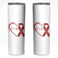Never Forget World AIDS Day Skinny Tumbler Red Ribbon HIV Awareness Gift - Wonder Print Shop