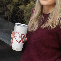 Never Forget World AIDS Day Tumbler Cup Red Ribbon HIV Awareness Gift - Wonder Print Shop