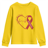 Never Forget World AIDS Day Youth Sweatshirt Red Ribbon HIV Awareness Gift - Wonder Print Shop