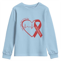 Never Forget World AIDS Day Youth Sweatshirt Red Ribbon HIV Awareness Gift - Wonder Print Shop