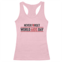 World AIDS Day Never Forget Racerback Tank Top Red Ribbon Support Gift - Wonder Print Shop