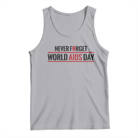 World AIDS Day Never Forget Tank Top Red Ribbon Support Gift - Wonder Print Shop