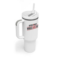 World AIDS Day Never Forget Tumbler With Handle Red Ribbon Support Gift - Wonder Print Shop