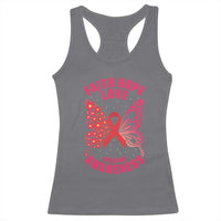 Faith Hope Love HIV Butterfly Racerback Tank Top Awareness Month Gift - Wonder Print Shop