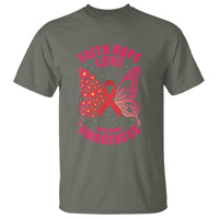 Faith Hope Love HIV Butterfly T Shirt Awareness Month Gift - Wonder Print Shop