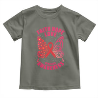 Faith Hope Love HIV Butterfly Toddler T Shirt Awareness Month Gift - Wonder Print Shop