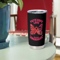 Faith Hope Love HIV Butterfly Tumbler Cup Awareness Month Gift - Wonder Print Shop