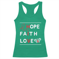 Faith Hope Love HIV AIDS Awareness Racerback Tank Top Hope Strength Empowerment Gift - Wonder Print Shop