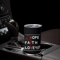 Faith Hope Love HIV AIDS Awareness Tumbler Cup Hope Strength Empowerment Gift - Wonder Print Shop
