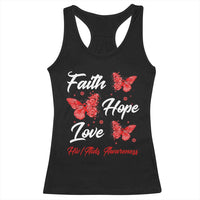Faith Hope Love HIV AIDS Awareness Butterfly Gift Racerback Tank Top - Wonder Print Shop
