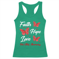 Faith Hope Love HIV AIDS Awareness Butterfly Gift Racerback Tank Top - Wonder Print Shop