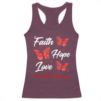 Faith Hope Love HIV AIDS Awareness Butterfly Gift Racerback Tank Top - Wonder Print Shop