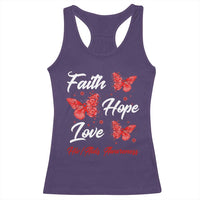 Faith Hope Love HIV AIDS Awareness Butterfly Gift Racerback Tank Top - Wonder Print Shop