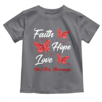 Faith Hope Love HIV AIDS Awareness Butterfly Gift Toddler T Shirt - Wonder Print Shop
