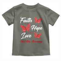 Faith Hope Love HIV AIDS Awareness Butterfly Gift Toddler T Shirt - Wonder Print Shop