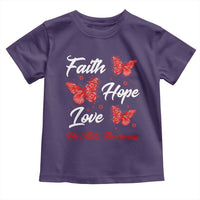 Faith Hope Love HIV AIDS Awareness Butterfly Gift Toddler T Shirt - Wonder Print Shop