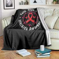 HIV Awareness Empowerment Gift Throw Blanket Faith Hope Love - Wonder Print Shop