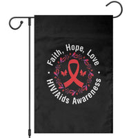 HIV Awareness Empowerment Gift Garden Flag Faith Hope Love - Wonder Print Shop