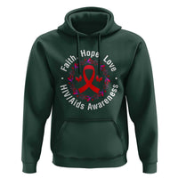 HIV Awareness Empowerment Gift Hoodie Faith Hope Love - Wonder Print Shop