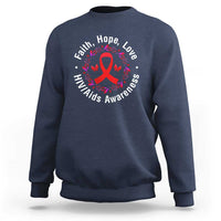 HIV Awareness Empowerment Gift Sweatshirt Faith Hope Love - Wonder Print Shop