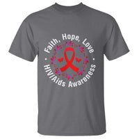 HIV Awareness Empowerment Gift T Shirt Faith Hope Love - Wonder Print Shop