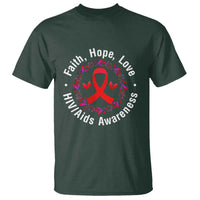 HIV Awareness Empowerment Gift T Shirt Faith Hope Love - Wonder Print Shop