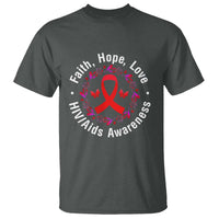 HIV Awareness Empowerment Gift T Shirt Faith Hope Love - Wonder Print Shop