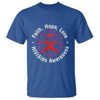 HIV Awareness Empowerment Gift T Shirt Faith Hope Love - Wonder Print Shop