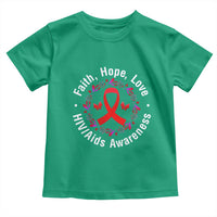 HIV Awareness Empowerment Gift Toddler T Shirt Faith Hope Love - Wonder Print Shop