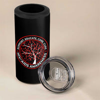 HIV AIDS Awareness Empowerment Gift 4 in 1 Can Cooler Tumbler Support Educate Care Cure - Wonder Print Shop