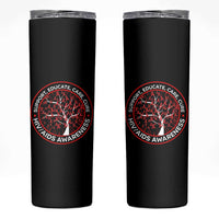 HIV AIDS Awareness Empowerment Gift Skinny Tumbler Support Educate Care Cure - Wonder Print Shop
