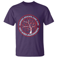 HIV AIDS Awareness Empowerment Gift T Shirt Support Educate Care Cure - Wonder Print Shop