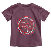 HIV AIDS Awareness Empowerment Gift Toddler T Shirt Support Educate Care Cure - Wonder Print Shop