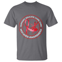 Support Educate Care Cure T Shirt HIV Awareness Month Gift - Wonder Print Shop