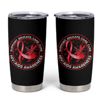 Support Educate Care Cure Tumbler Cup HIV Awareness Month Gift - Wonder Print Shop