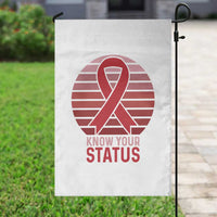Know Your Status HIV Awareness Garden Flag World Aids Day Gift - Wonder Print Shop