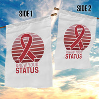 Know Your Status HIV Awareness Garden Flag World Aids Day Gift - Wonder Print Shop